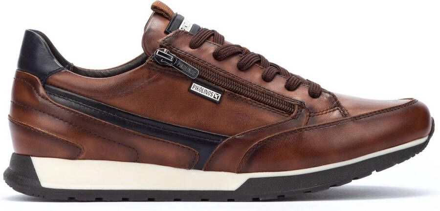 Pikolinos Elegante Leren Sneakers met Boog Ondersteuning Brown Heren