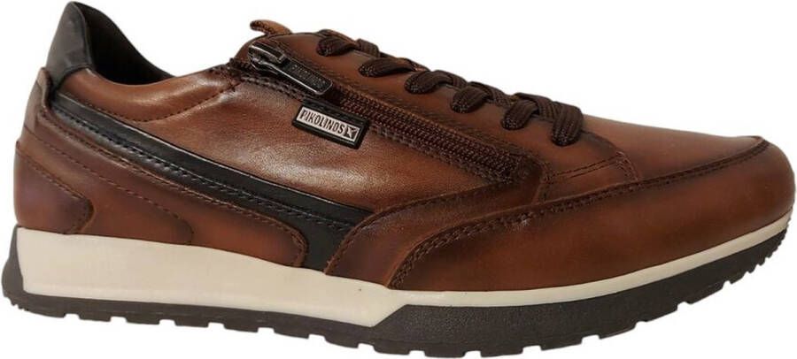 Pikolinos Elegante Leren Sneakers met Boog Ondersteuning Brown Heren