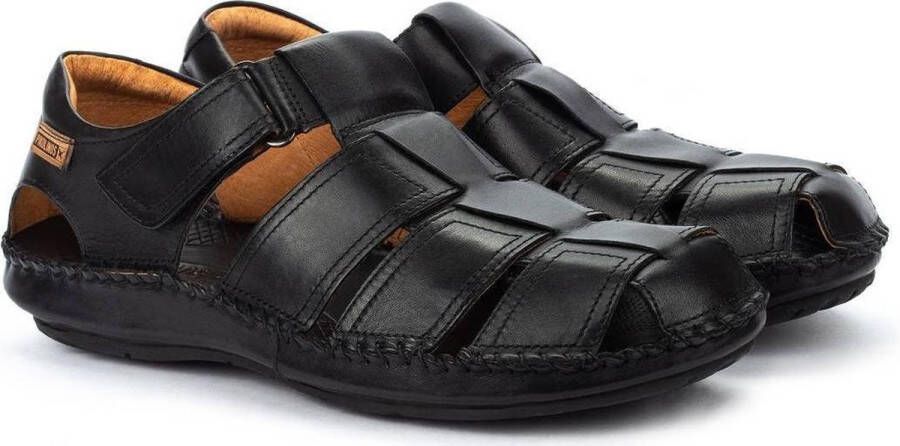 Pikolinos Zwarte Herensandalen met Klittenband Black Heren - Foto 1