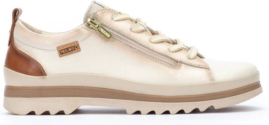 Pikolinos Premium Leren Off White Dames Sneaker Beige Dames