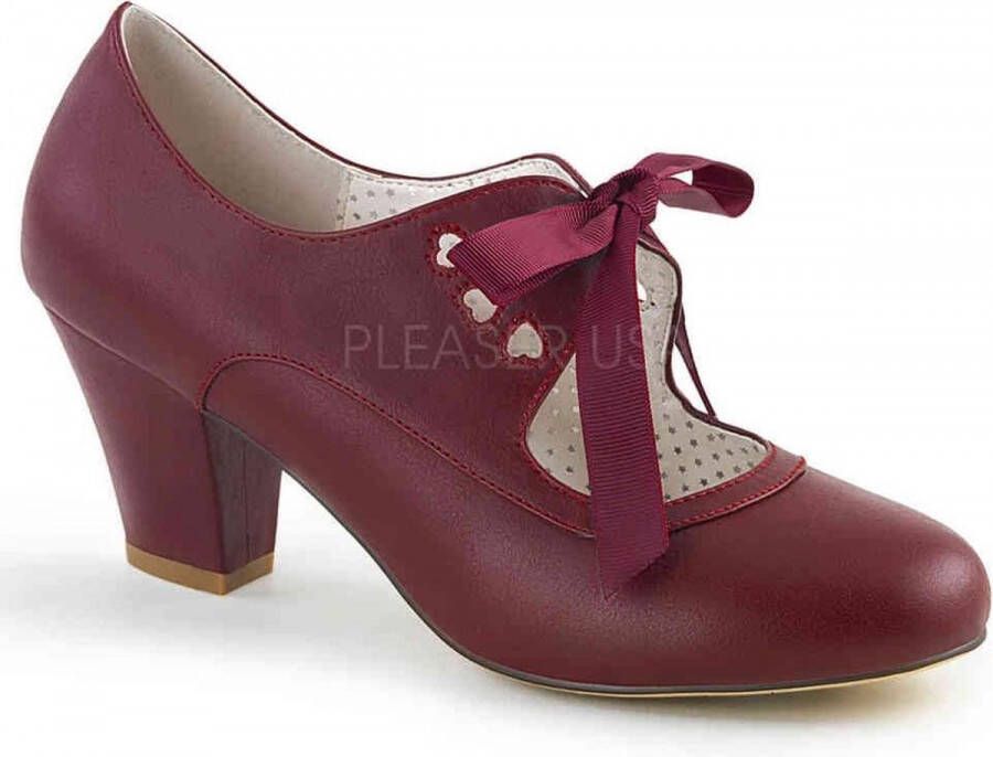 Pin Up Couture 5 = | WIGGLE 32 | 2 1 2 Cuben Heel Mary Jane Pump W Ribbon Tie