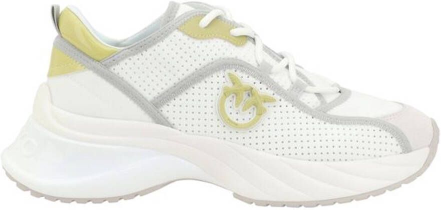 Pinko Wave Toe Sneakers met Gestructureerde Zool White Dames