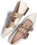 Pinko Witte Leren Ballerina met Goud en Zilver Details White Dames - Thumbnail 2