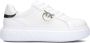 Pinko Leren Sneaker met Polyurethaan Samenstelling White Dames - Thumbnail 1