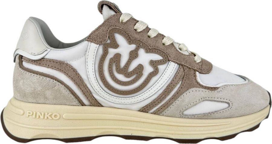 PINKO Lage Sneakers Dames Zoe 01 Maat: 39 Materiaal: Leer Kleur: Beige