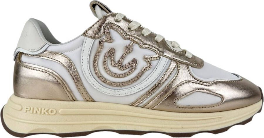 PINKO Lage Sneakers Dames Zoe 01 Maat: 38 Materiaal: Leer Kleur: Goud