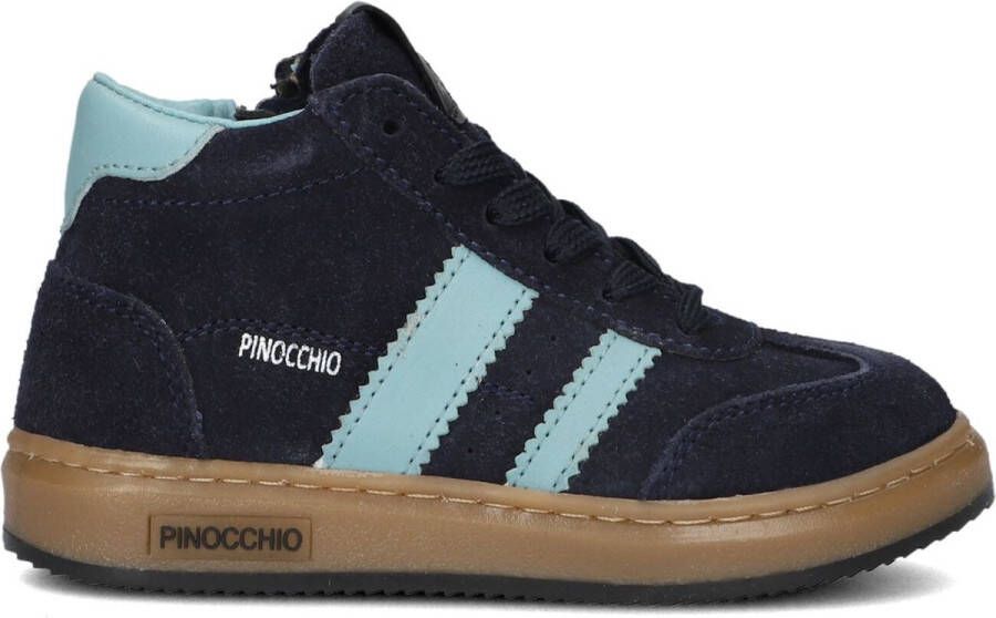 Pinocchio P1253 Sneakers Leren Sneaker Jongens Blauw