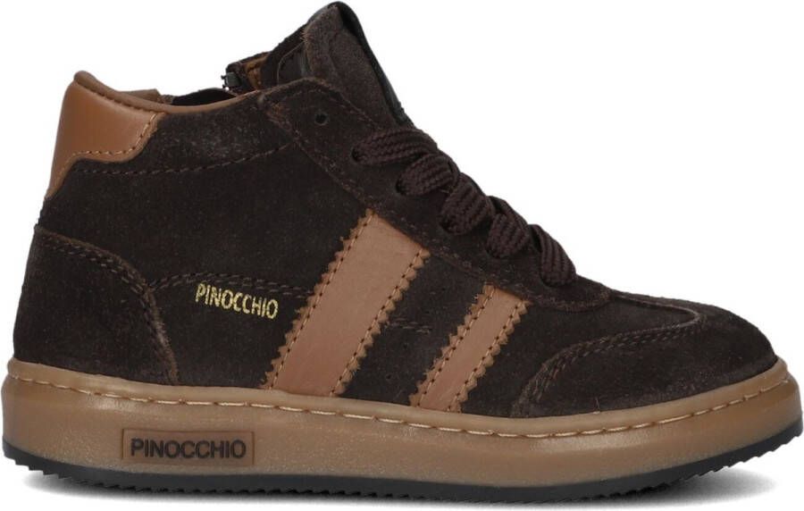 Pinocchio P1253 Sneakers Leren Sneaker Jongens Bruin