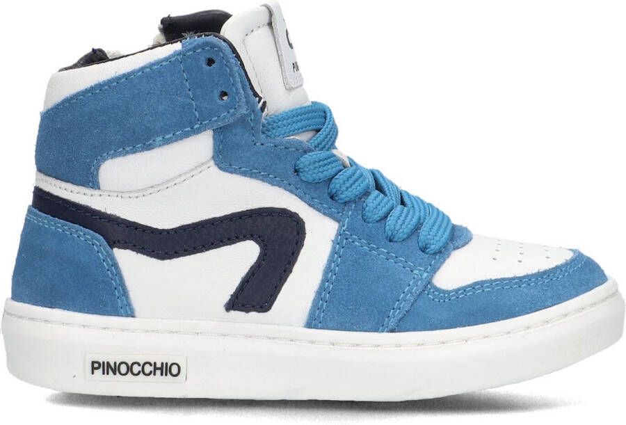 Pinocchio P1665 Hoge sneakers Leren Sneaker Jongens Blauw