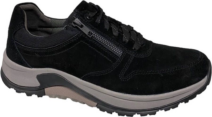 Pius Gabor 8000.14.10 Dreamvelour Mesh.Black-veterschoenen-rollingsoft