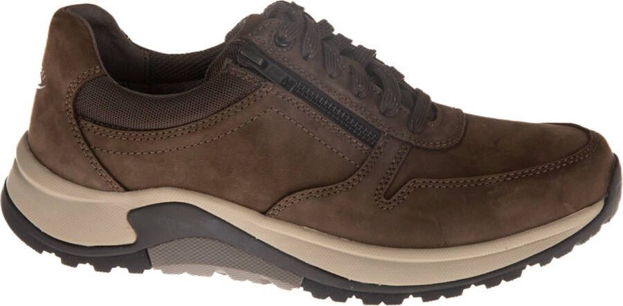 Pius Gabor 8000.14.18 Nubuck Mesh.Mocca-veterschoenen-rollingsoft