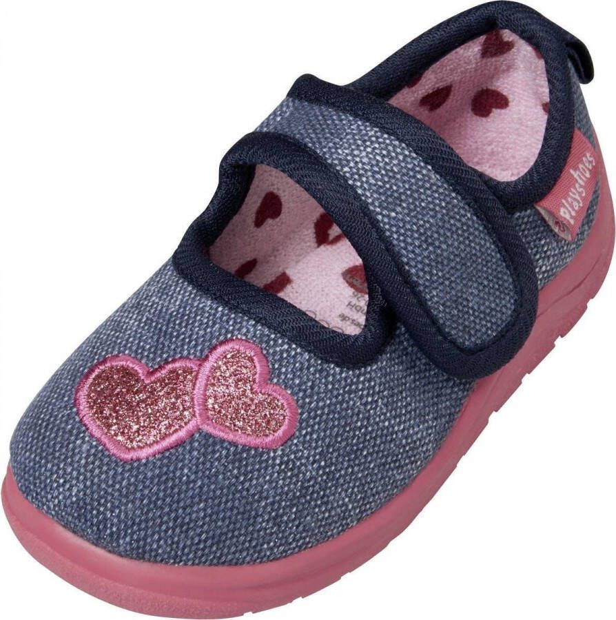 Playshoes Babyschoenen Meisjes Textiel Blauw roze