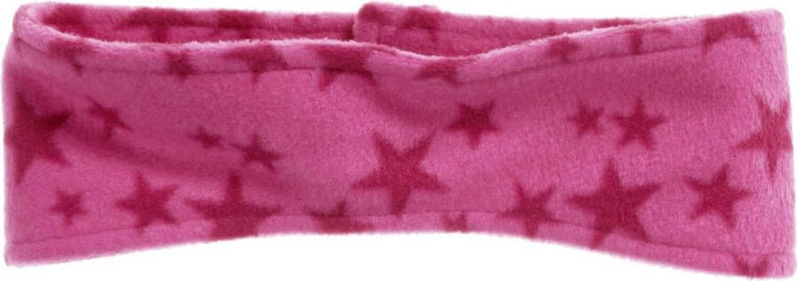 Playshoes Fleece hoofdband voor kinderen Onesize Sterren Roze maat Onesize