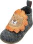 Playshoes Pantoffels Leeuw Junior Vilt textiel Grijs bruin Mt - Thumbnail 1