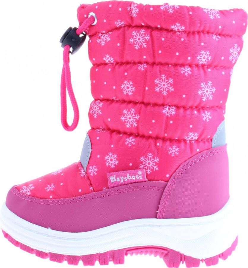 Playshoes Outer Space snowboots sneeuwvlokjes roze