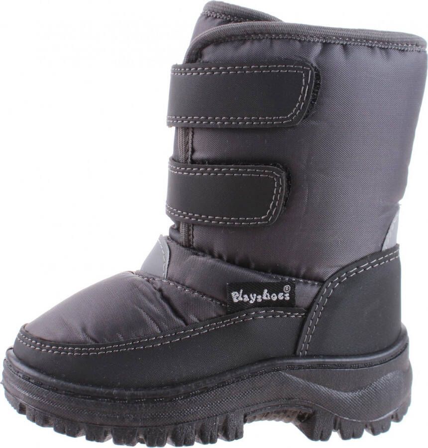 Playshoes snowboots klittenband uni grijs