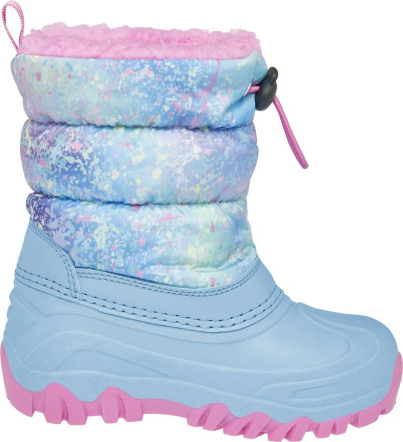 Playshoes Snowboots Pastel Regenboog Splash Turquoise