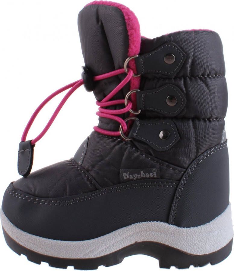 Playshoes Winterlaarzen voor kinderen met veters Roze