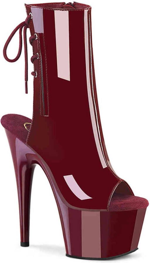 Pleaser ADORE-1018 Plateau Laarzen 36 Shoes Bordeaux rood