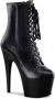 Pleaser ADORE-1020 Plateau Laarzen Paaldans schoenen Paaldans schoenen 45 Shoes Zwart - Thumbnail 1