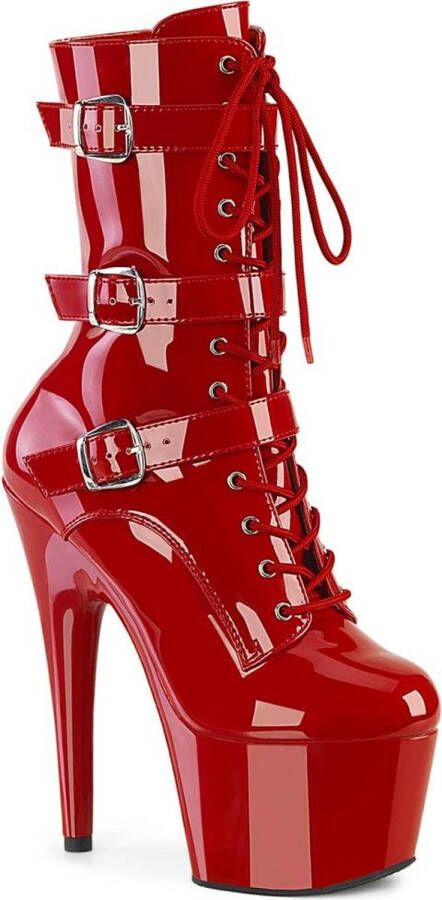 Pleaser ADORE-1043 Plateau Laarzen Paaldans schoenen 36 Shoes Rood