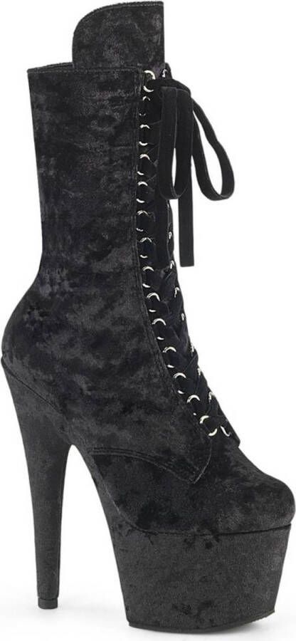 Pleaser ADORE-1045VEL Plateau Laarzen Paaldans schoenen 40 Shoes Zwart