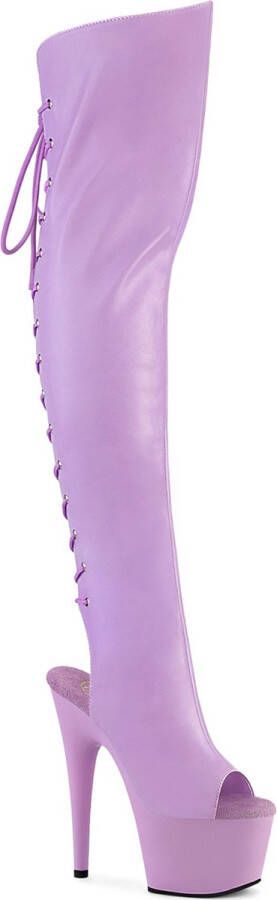 Pleaser ADORE-3019 Plateau Overknee Laarzen 35 Shoes Paars