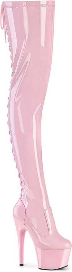 Pleaser ADORE-3850 Plateau Overknee Laarzen 35 Shoes Pastelroze