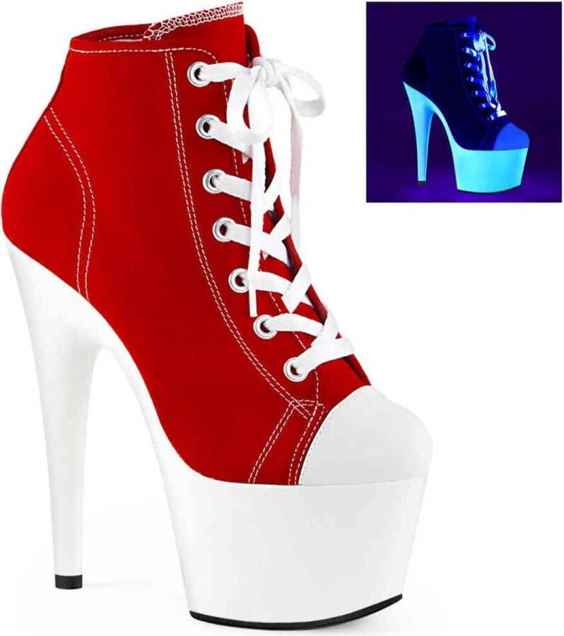 Pleaser ADORE-700SK-02 = ) 7 Heel 2 3 4 PF Sneaker Side Zip