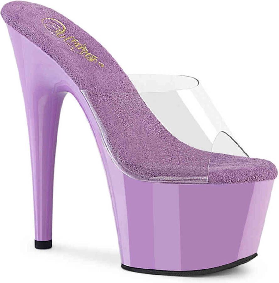 pleaser ADORE-701 Plateau Sandaal 35 Shoes Transparant Paars