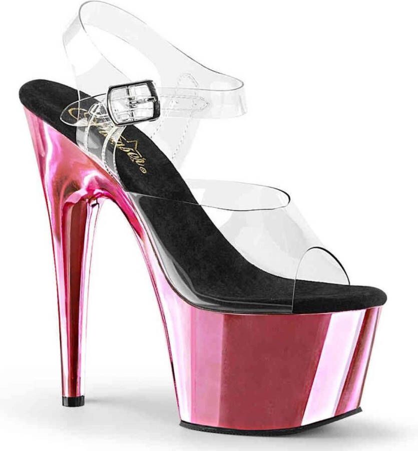 Pleaser ADORE-708 Sandaal met enkelband Paaldans schoenen Paaldans schoenen 36 Shoes Zwart Paars