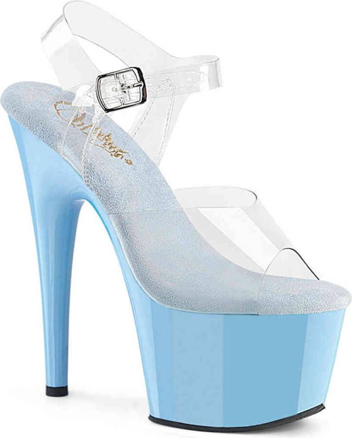 Pleaser ADORE-708 Sandaal met enkelband 45 Shoes Transparant Blauw