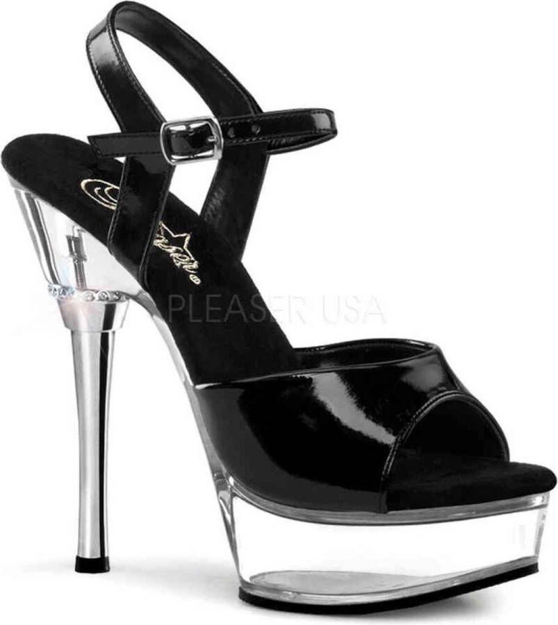 Pleaser = | ALLURE 609 | 5 1 2 Heel 1 2 PF Chrome Heel Ankle Strap Sandal - Foto 1