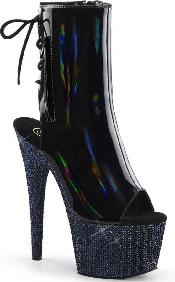 Pleaser BEJEWELED-1018DM-7 Plateau Laarzen Paaldans schoenen 41 Shoes Zwart