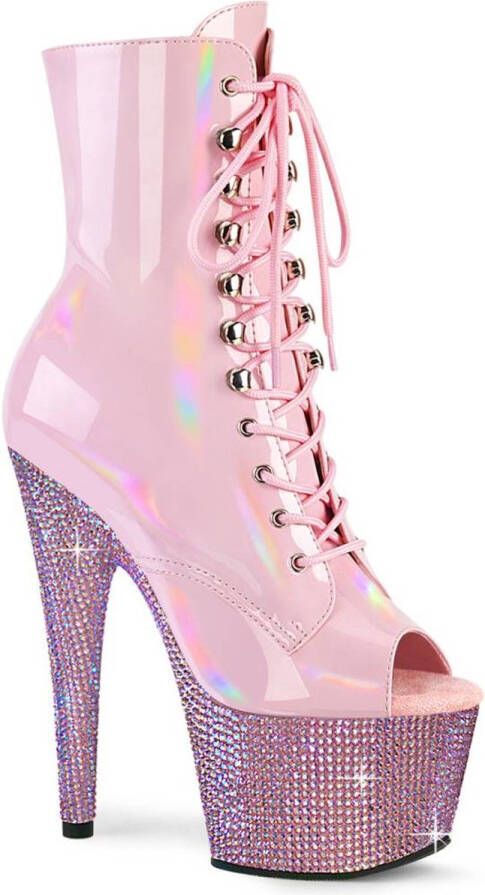 Pleaser BEJEWELED-1021-7 Plateau Laarzen Paaldans schoenen 39 Shoes Roze