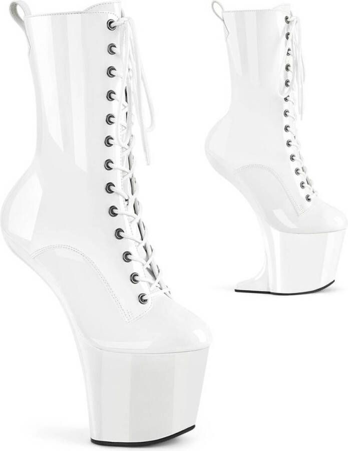 Pleaser CRAZE-1040 Plateau Laarzen Paaldans schoenen 38 Shoes Wit