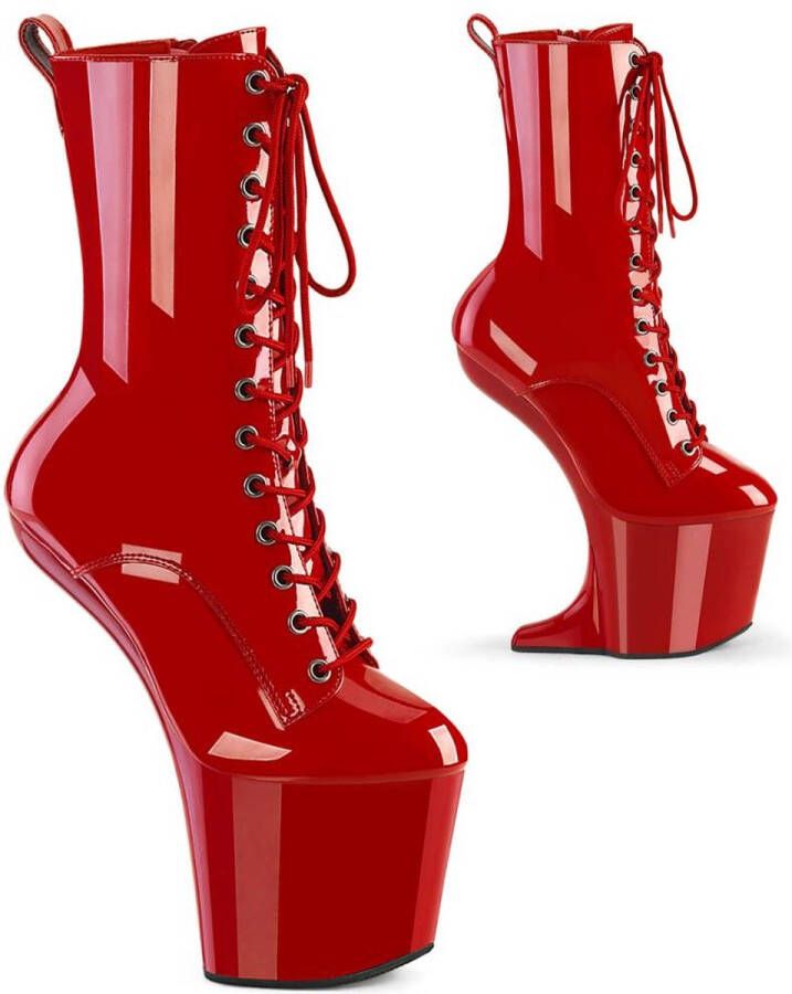 Pleaser CRAZE-1040 Plateau Laarzen Paaldans schoenen 40 Shoes Rood