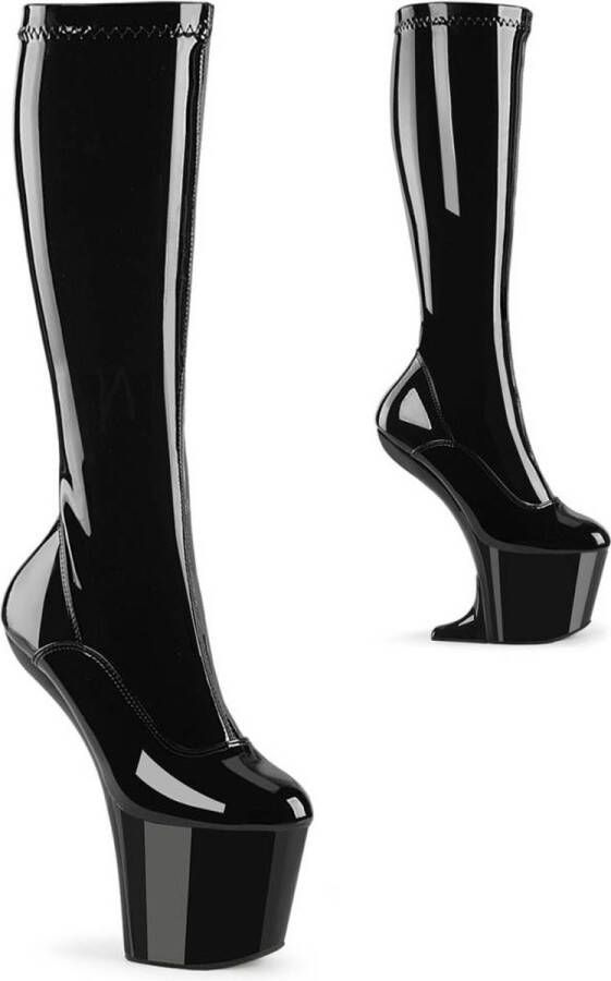 Pleaser CRAZE-2000 Plateau Laarzen 39 Shoes Zwart