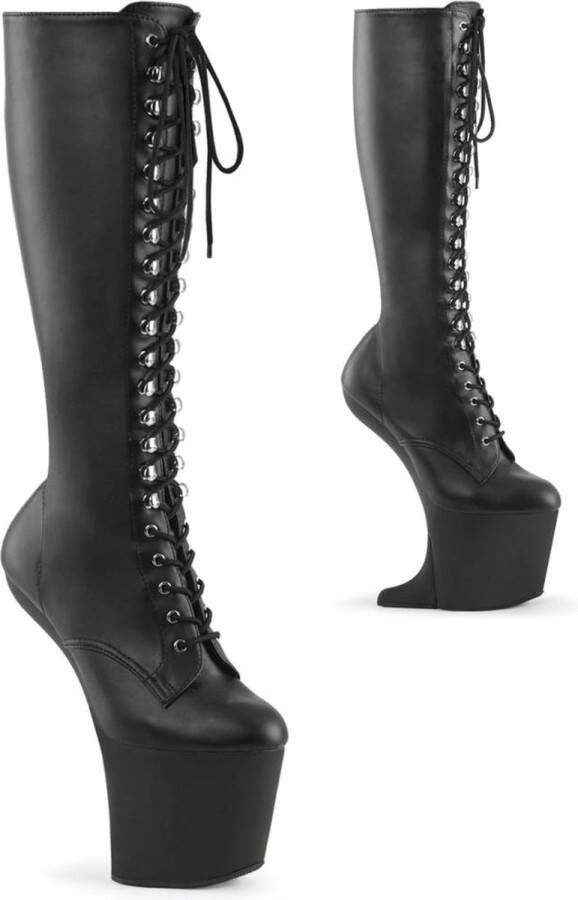 Pleaser CRAZE-2023 Plateau Overknee Laarzen 44 Shoes Zwart