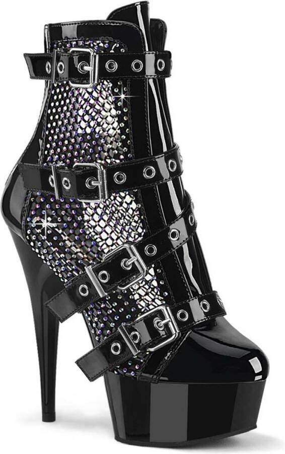 Pleaser DELIGHT-1013RM Plateau Laarzen Paaldans schoenen 35 Shoes Zwart