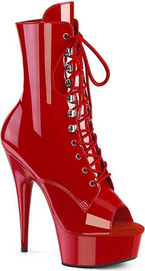 Pleaser DELIGHT-1021 Plateau Laarzen 35 Shoes Rood