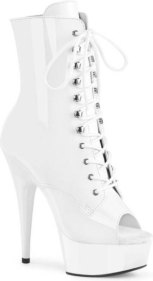 Pleaser DELIGHT-1021 Plateau Laarzen 35 Shoes Wit