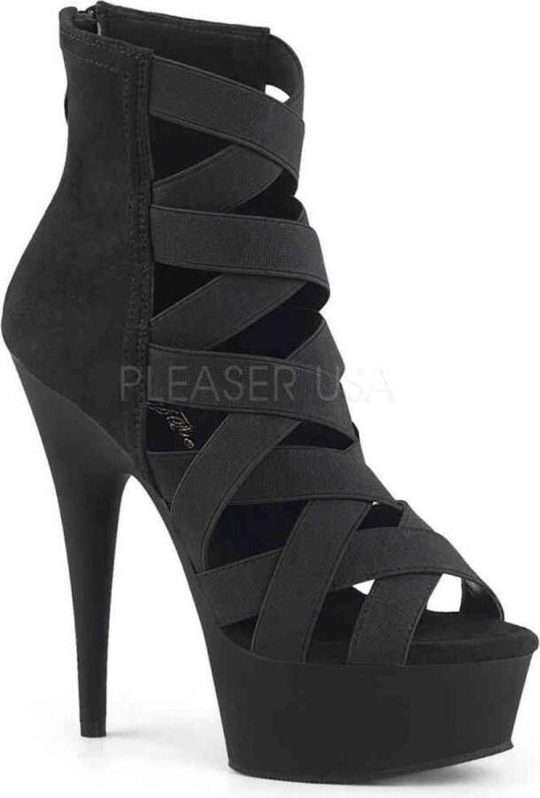 Pleaser DELIGHT-600-24 = ) 6 Heel 1 3 4 PF Criss Cross Bootie Sandal Back Zip - Foto 1