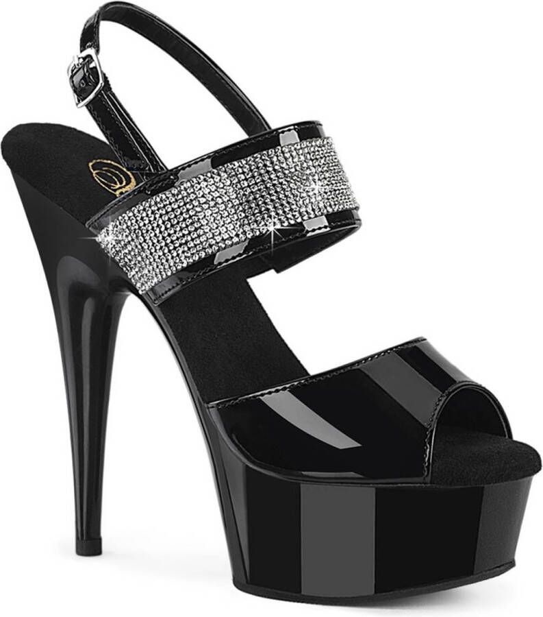 Pleaser DELIGHT-639 Sandaal met enkelband 36 Shoes Zwart