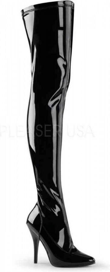 pleaser = | SEDUCE 3000 | 5 Plain Stretch Thigh Boot