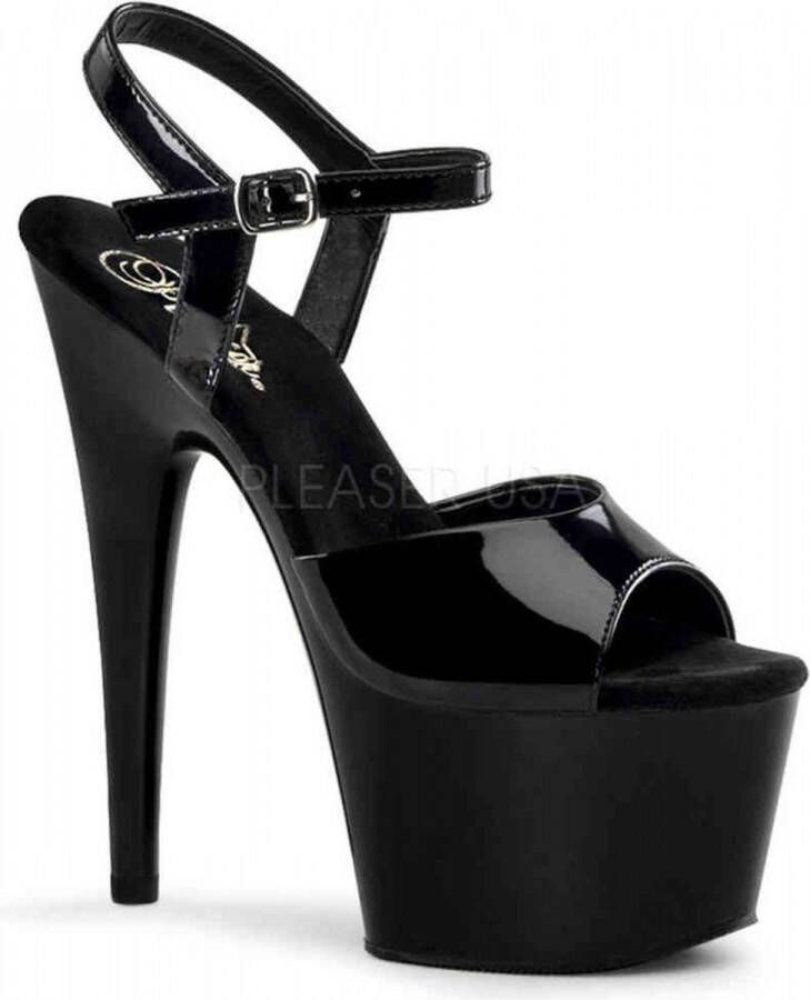 Pleaser ADORE-709 Sandaal met enkelband Paaldans schoenen Paaldans schoenen 44 Shoes Zwart