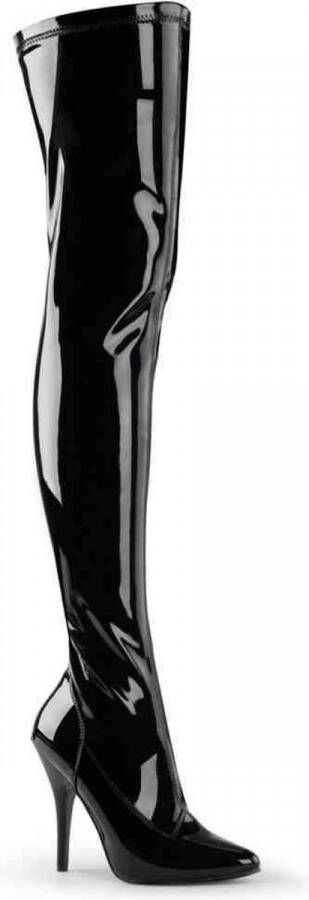 Pleaser 5 = | SEDUCE 3000 | 5 Plain Stretch Thigh Boot