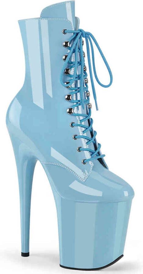 pleaser FLAMINGO-1020 Plateau Laarzen Paaldans schoenen 36 Shoes Pastelblauw