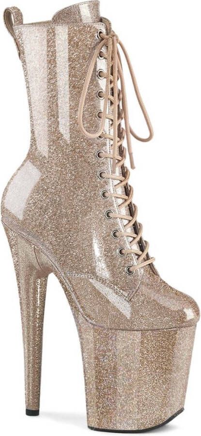 Pleaser FLAMINGO-1040GP Plateau Laarzen 37 Shoes Champagne