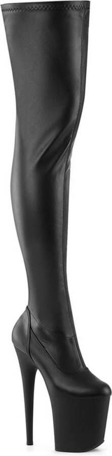 Pleaser FLAMINGO-3000 Plateau Overknee Laarzen 35 Shoes Zwart